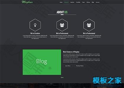 互联网设计公司bootstrap企业模板图2