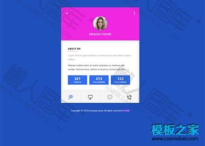 个人求职展示wap手机模板图2