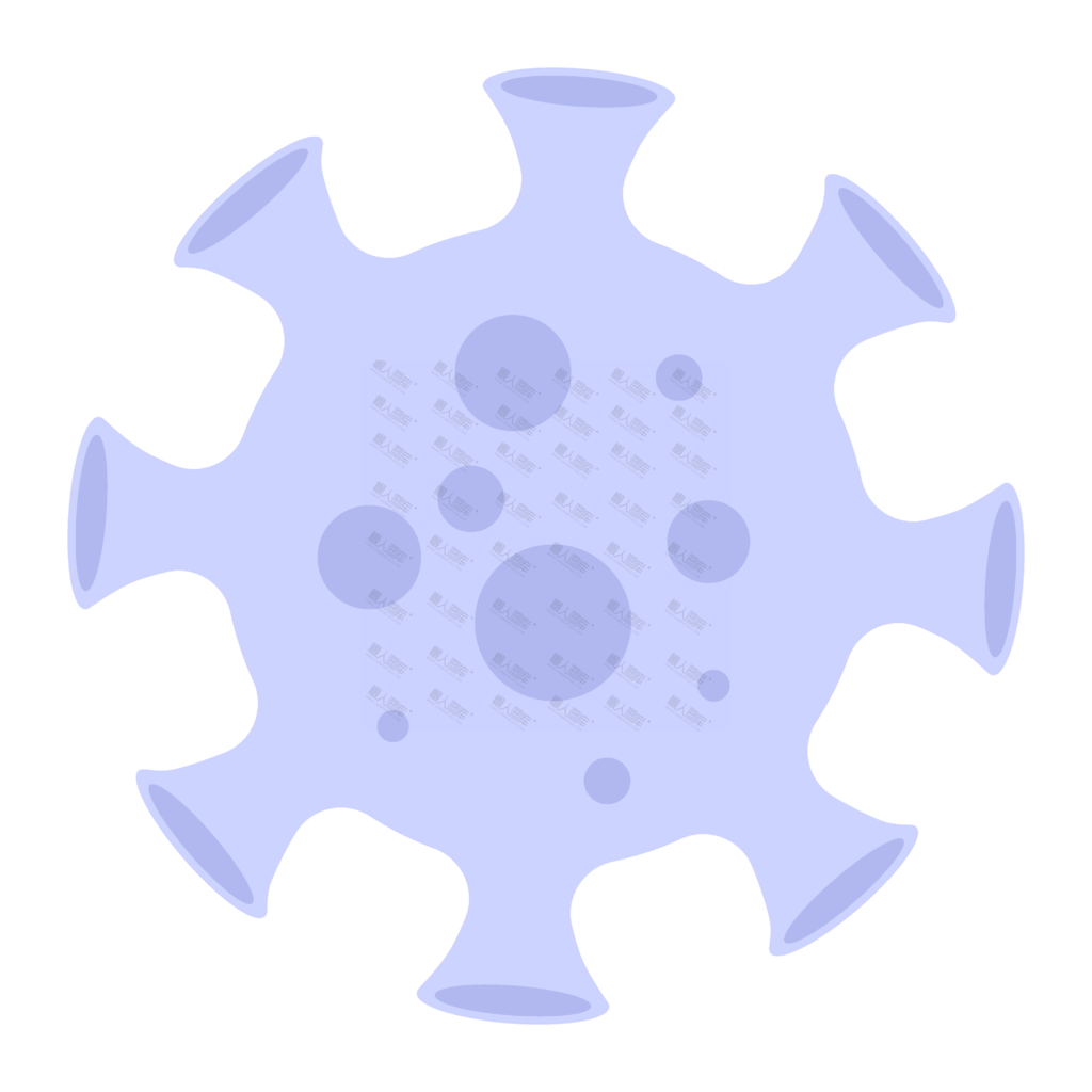 蓝色扁平化病毒元素