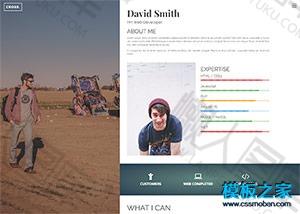 网站开发者个人主页html5模板