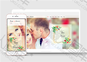 情侣婚礼邀请函HTML5模板