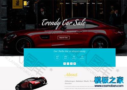 黑色跑车车展响应式网页模板图2