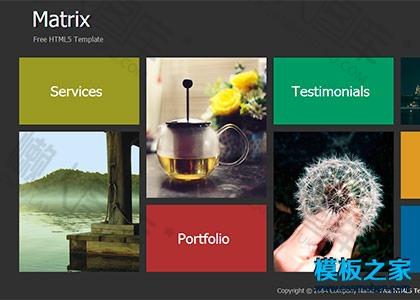 仿win8磁贴个人相册网站模板图2