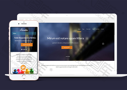 淡雅风HTML5网站模板图2