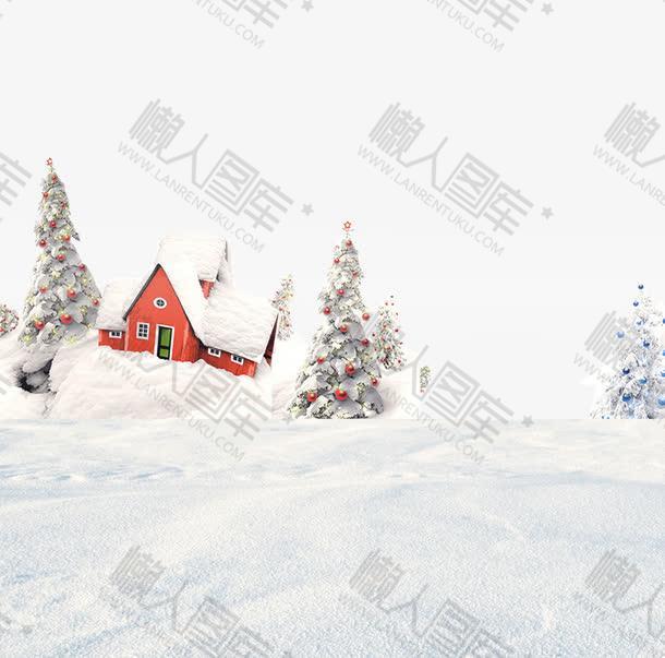 圣诞节雪景海报背景图1