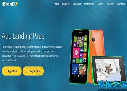软件商店程序应用着陆页html模板图2