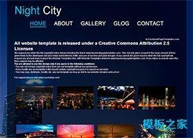 城市夜景展示网站模板