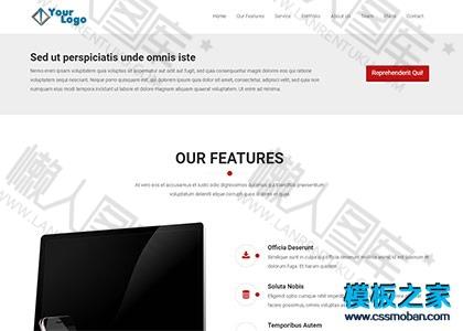 科技公司作品展示单页模板图2