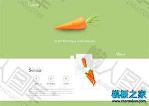 蔬菜菜谱制作教程网页模板