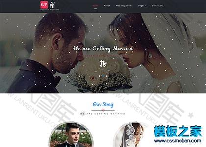 结婚邀请函H5响应式网站模板图2