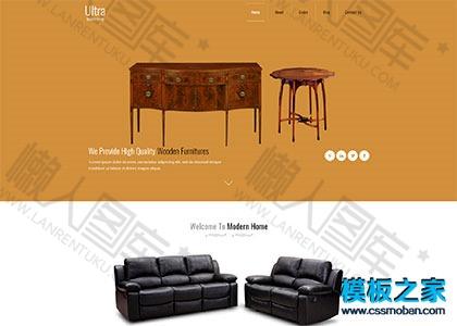 复古风装修企业网站模板图2