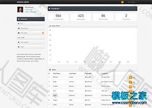 数据统计图表后台模板