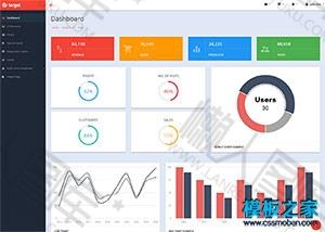 crm后台客户关系管理系统模板