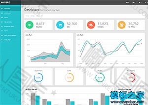 数据图表后台管理系统网站模板