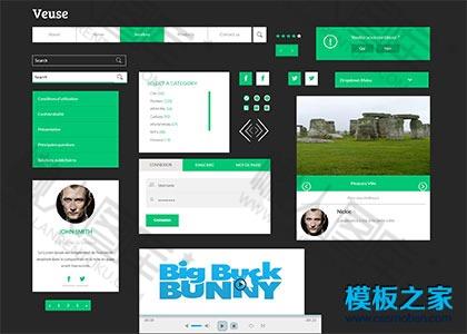 UI界面css3代码模块网站模板图2