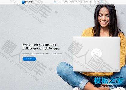 it科技背景商业网站模板图2