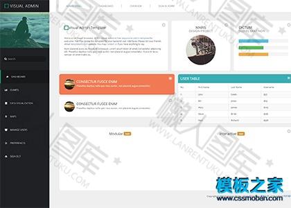 Admin后台UI界面网站模板图2