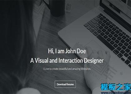 个人投资组合响应式网站模板图2