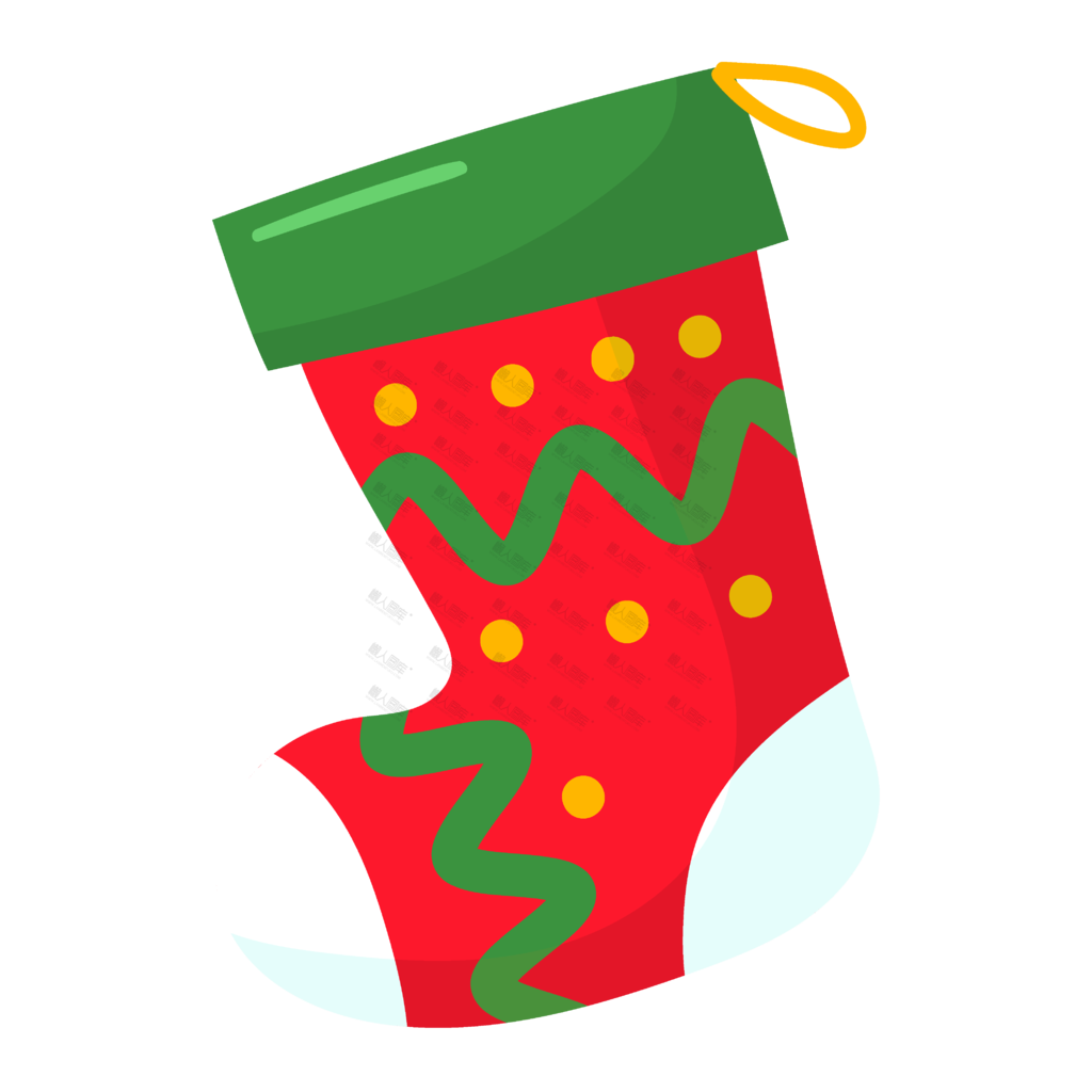 圣诞漂亮袜子矢量元素