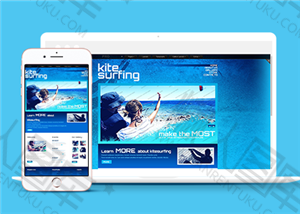 蓝色海洋背景HTML5模板