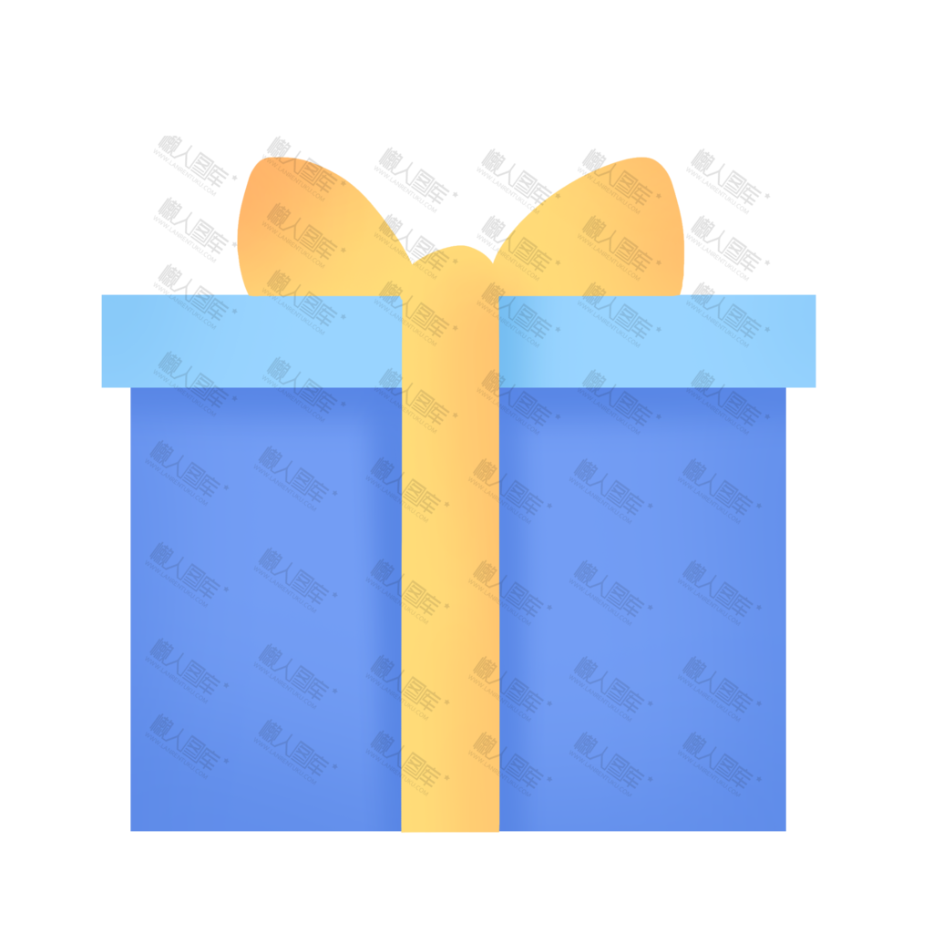 蓝色圣诞礼物盒