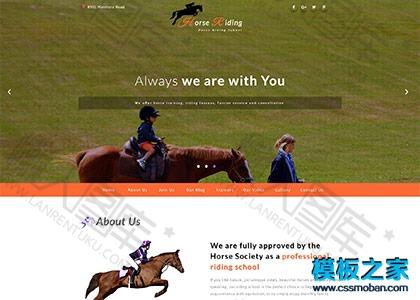 赛马场比赛响应式网页模板图2