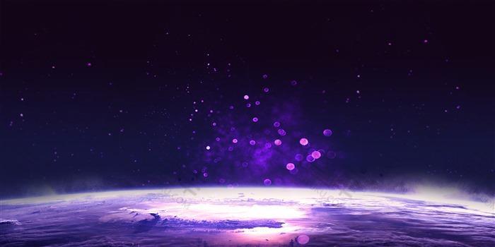 紫色光效科技背景