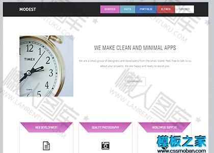 商业推广团队网站模板图2
