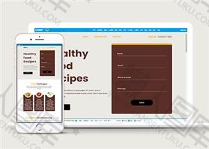 健康食谱单页面html5模板