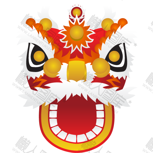 舞狮狮头免抠图图1
