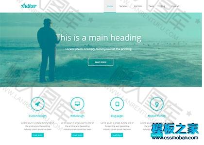 响应式平面设计html5网站模板图2