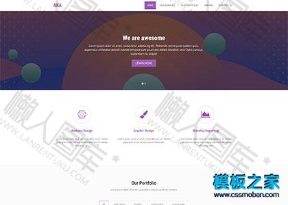 项目案例展示企业网站模板图2