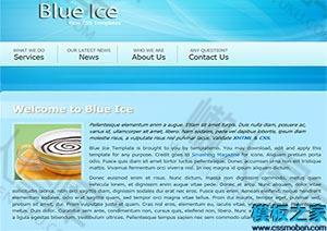浅蓝色web网站模板
