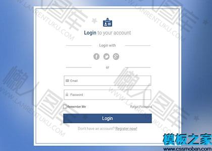 登陆表单响应式网站模板图2