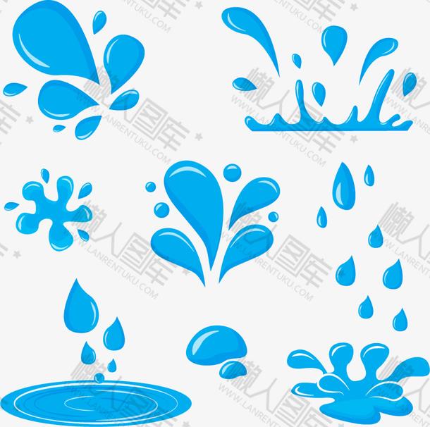 可爱手绘雨滴水滴图片图1