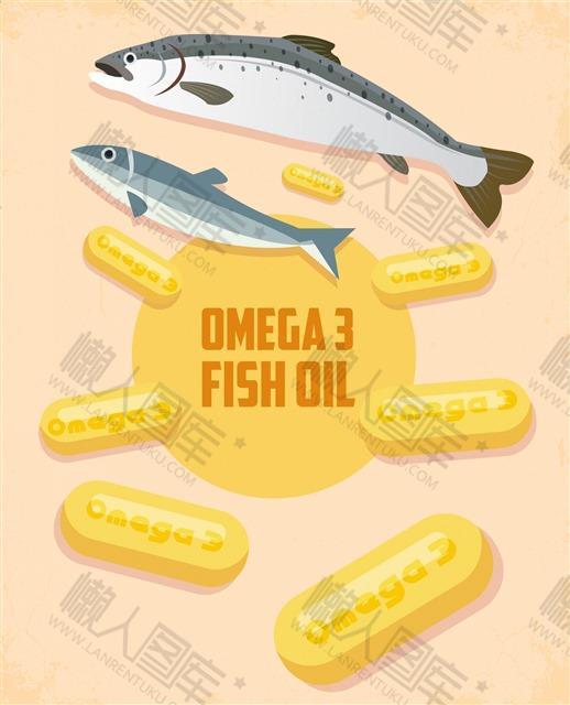 鱼肝油手绘海报