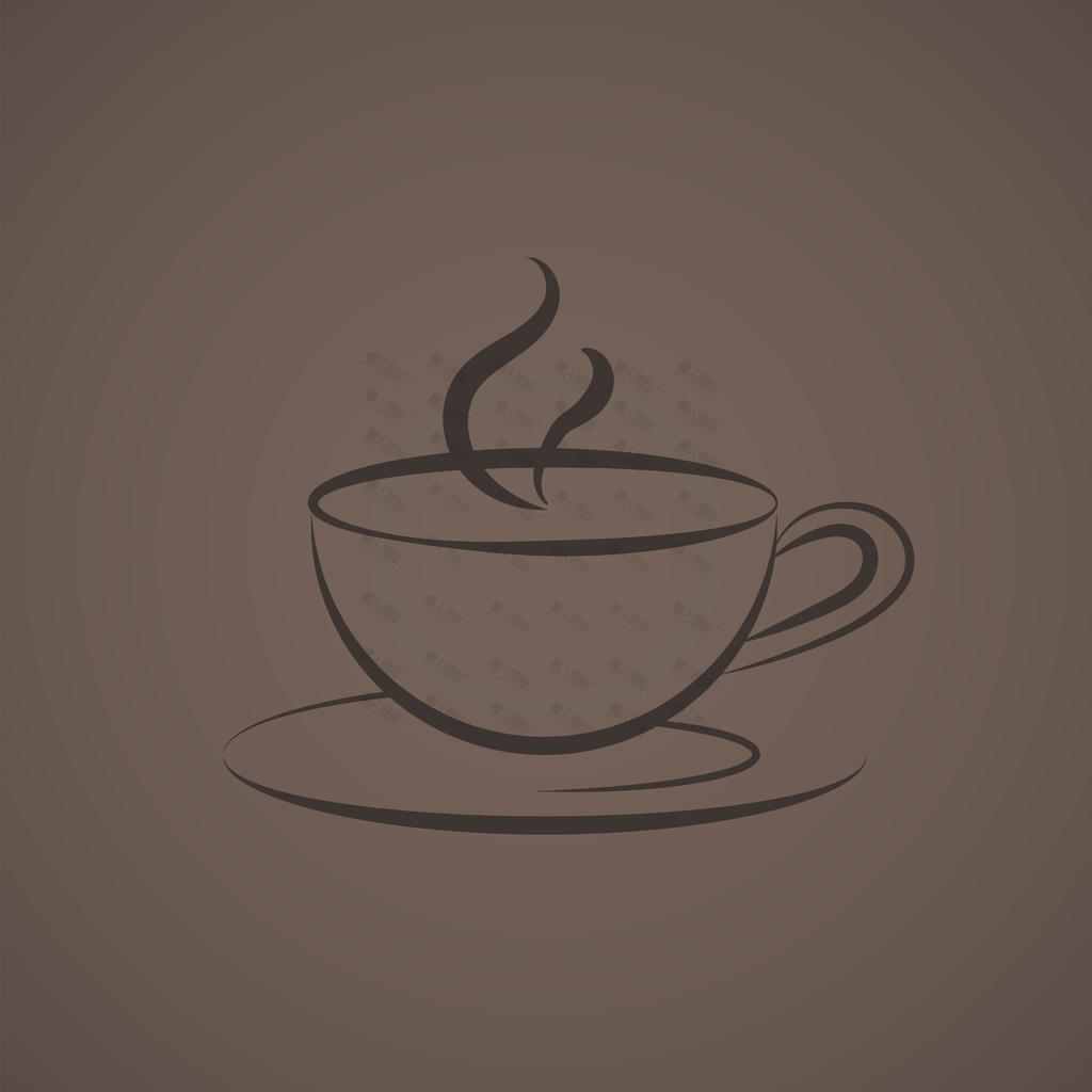 棕色咖啡杯logo