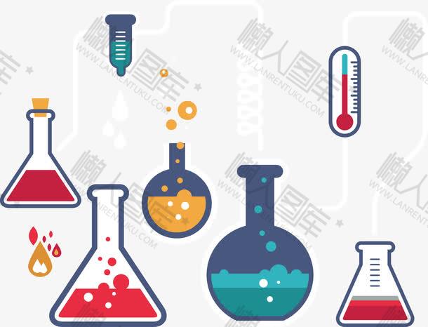 手绘化学实验瓶子图片