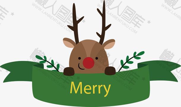 圣诞节小鹿装饰图案图1