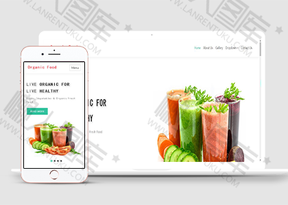 绿色蔬菜农产品HTML5模板图2