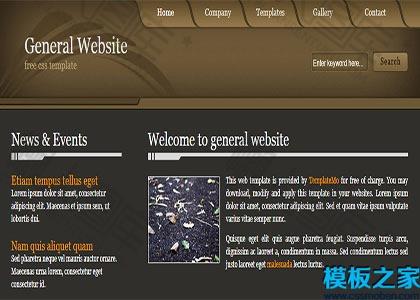 general双列固定宽度多个分区框web模板图2