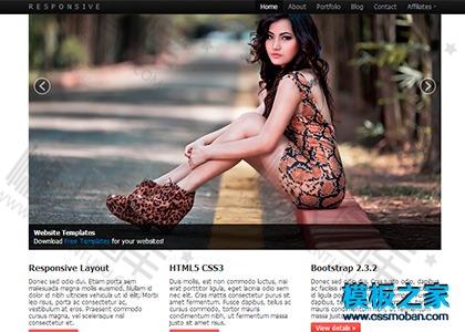服装企业bootstrap模板图2