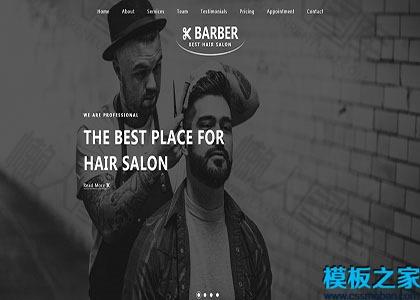 美发公司引导式web网站模板图2