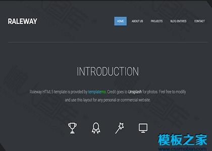 工作室项目介绍包装web模板图2