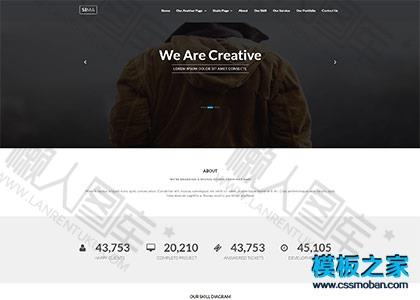 网站设计公司bootstrap模板图2