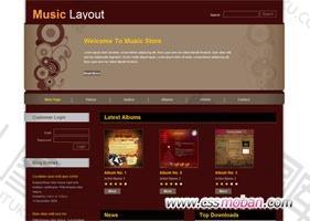 在线音乐网站html模板