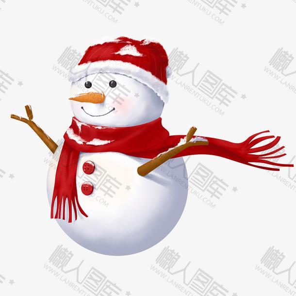 可爱圣诞小雪人装饰图案