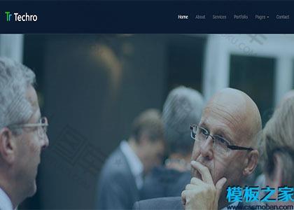 响应式多页面网站模板图2