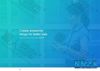 蓝色渐变UI设计师作品案例模板图2