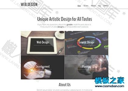 极简设计风web网站模板图2